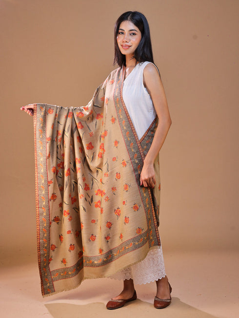 Women's Kani Floral Wool Shawl